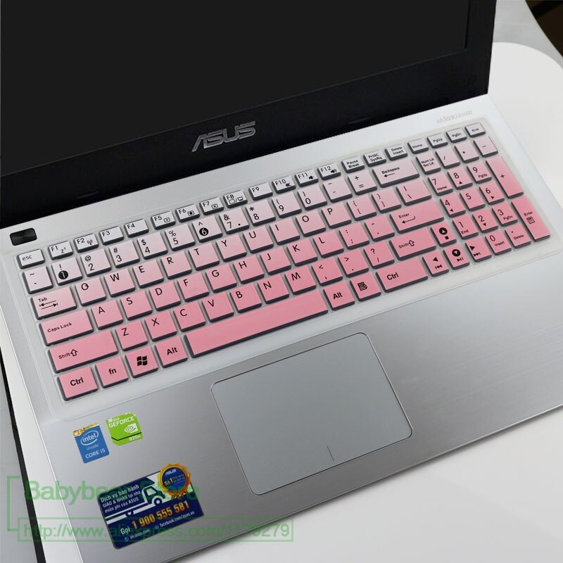 Silikonowe 15 Cal Laptop Asus R540L R540LA R540U R540N R540UB F556 F556U R558 R558u R588UQ klawiatura obudowa ochronna: fadepink