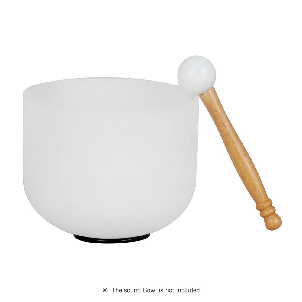 Rubber Mallet Stick Beater for Crystal Bowl Wooden Handle Sound Bowl with Rubber Ring Meditation Bowl Accessory