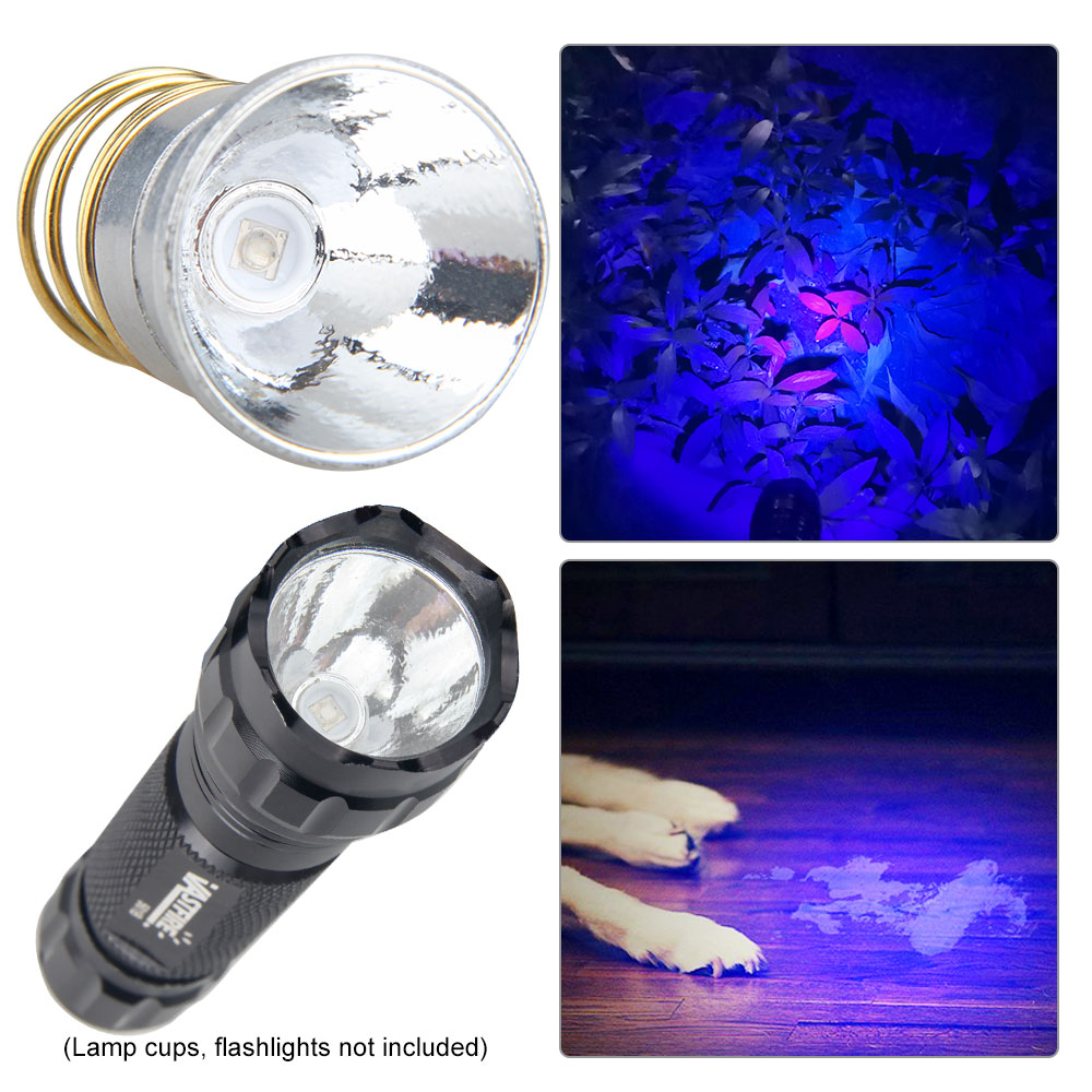 LED Taschenlampe Perle GRÜN verrotten UV 395NM BLAU 26,5mm Einzigen Modus 1200LM Austauschbare LED-lampe Für WF-501B/502B taschenlampe Kopf Lampe