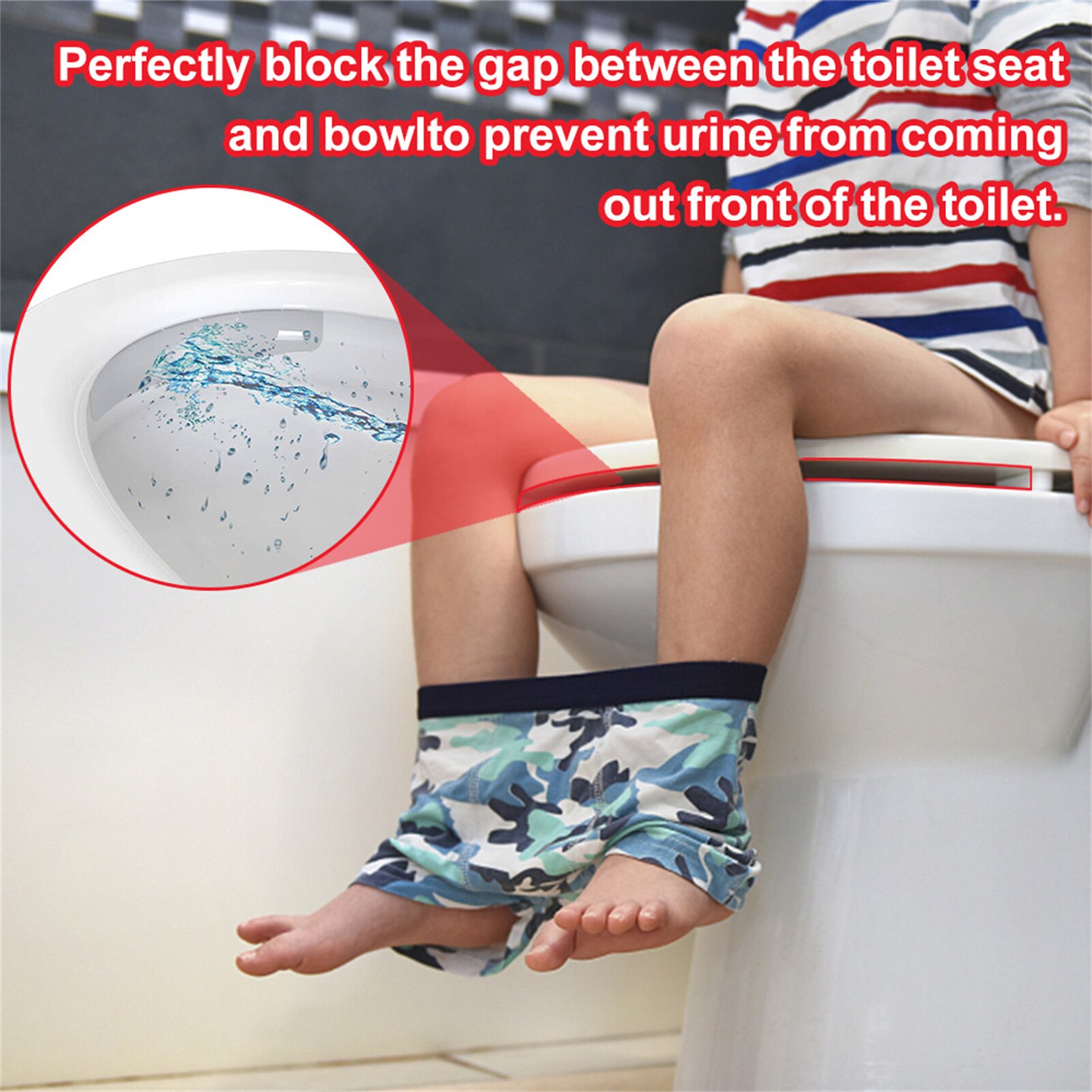 Toilet Seat Pee Splash Guard Multipurpose Potty Training Urine Protective Guard for Childern Easy Operation E2S: Default Title