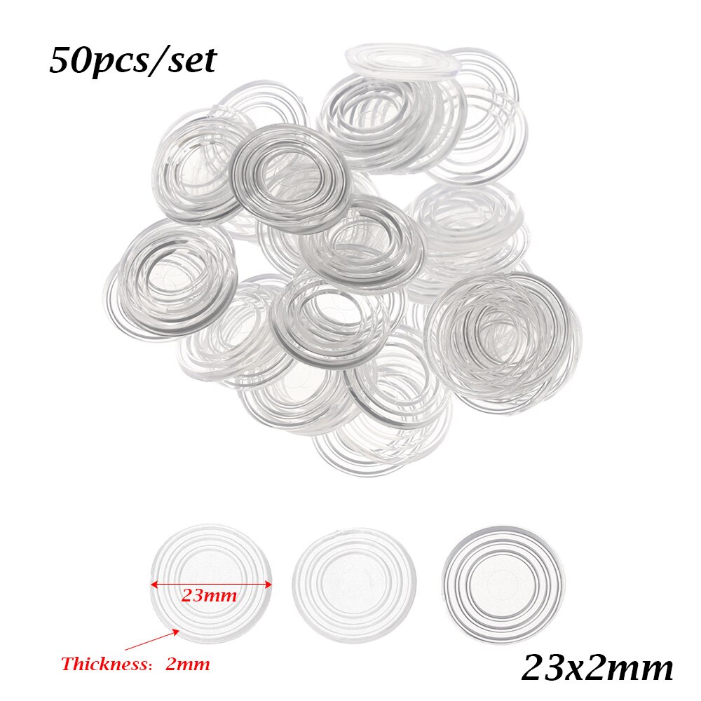 50 stk møbel stol bord benputer gulvbeskytter rund gummi anti-skli matte anti gni myk støtfanger møbler fot pads: 23 x 2mm