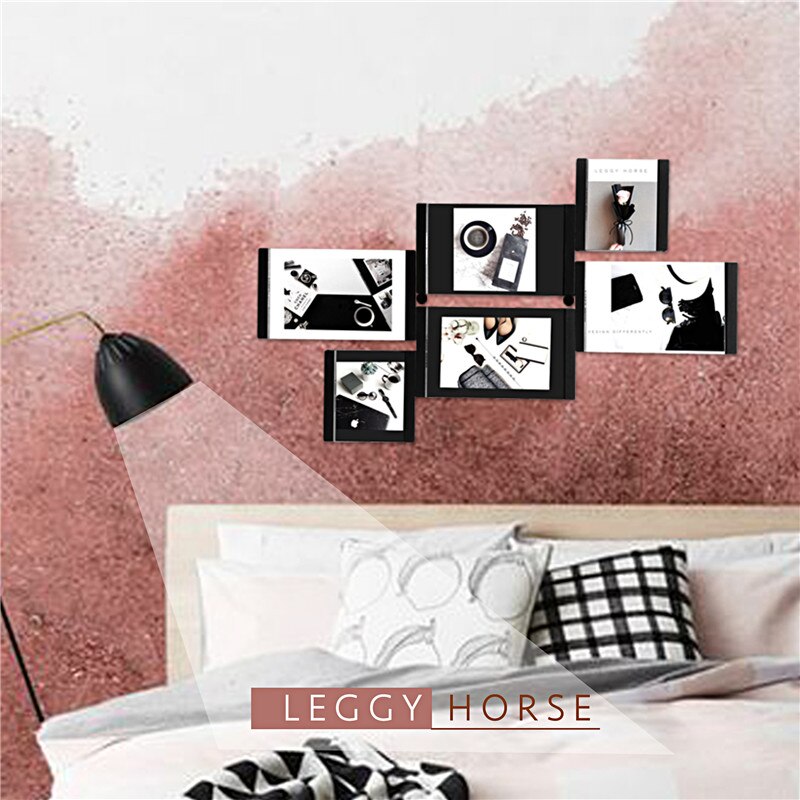 Multi-frame Picture Frames White Photo Frames Home Decor Transparent Multifunctional Collage Photo Frames Set With Suction Cube