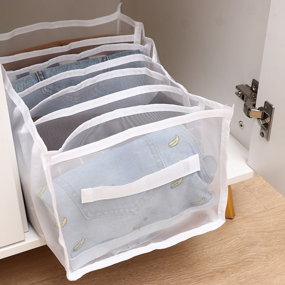 6/7/9 Grids Cloth Storage Box Washable Organizer Boxes Compartment Mesh Separation Divider Cloth Pants Jeans Multifunctional