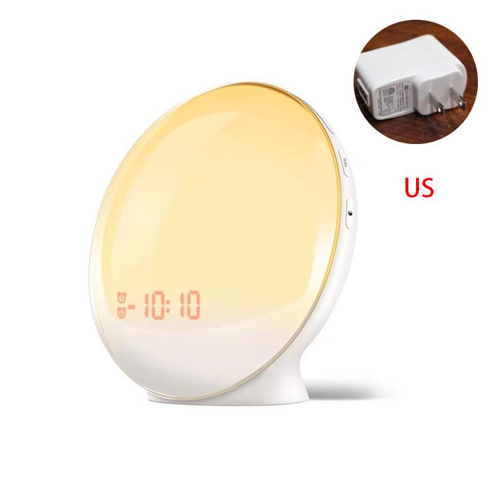 Sunrise Alarm Clock Wake Light Sleep Assist Digital Alarm Clock For Alexa Google Bedside LED Light Alarm Clock Night Light: US