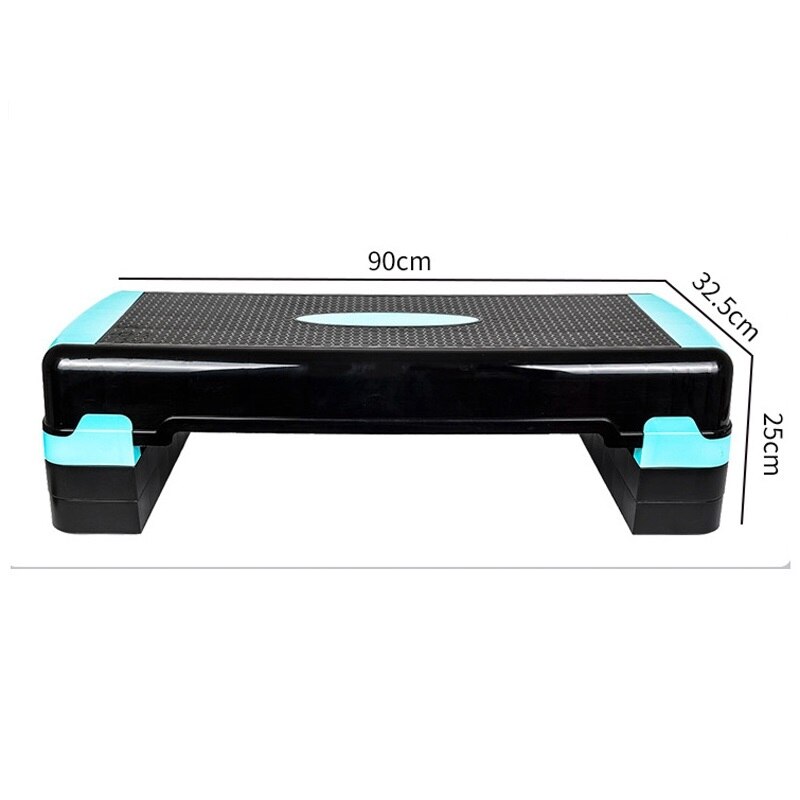 Escalón aeróbico, Pedal antideslizante ajustable, para gimnasio, Fitness, ejercicio, interior y exterior, equipo de ejercicio de entrenamiento para el hogar: Azul