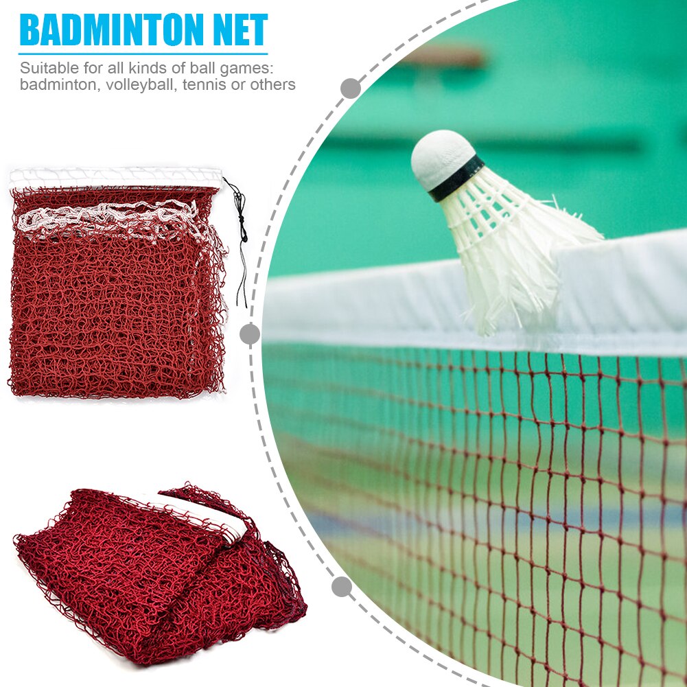 6.1 x 0.75m standard badminton net bærbar hurtigstart volleyball tennisnet udendørs sports træning standard tennisnet