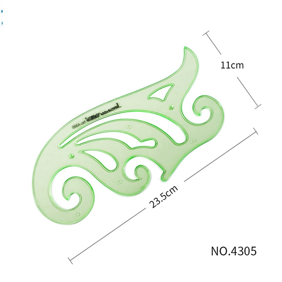 Curve Template Ruler 15-34cm Plastic Drawing Tool Students Measuring Drawing Drafting School Office Stationery Ruler