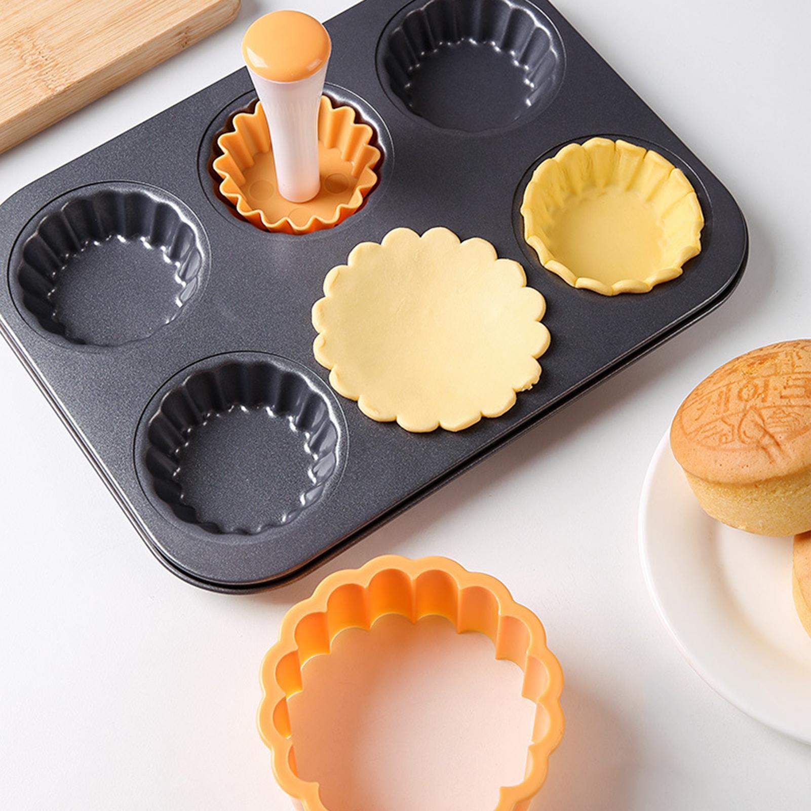 Pastry Dough Tart Tamper Kit Fruit Pie Maker Non Stick Food Safe Reusable Removable Cake Pastry Baking Tool For Egg Tart Making