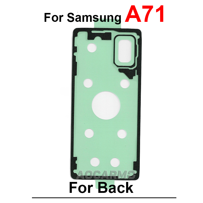 Pegatina para Samsung Galaxy A40 A41 A50 A51 A52 A60 A70 A71 A72 A73 A80 A730 A750 A920 cinta adhesiva de cubierta trasera pegamento: Verde