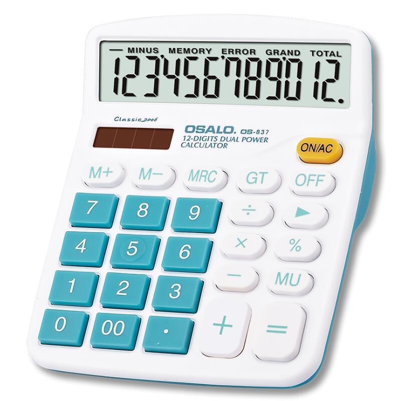 837VC Mini Calculadora Cientifica Handheld Mini Calculators Office Electronic Calculator Calculatrice for Financeira School: Blue