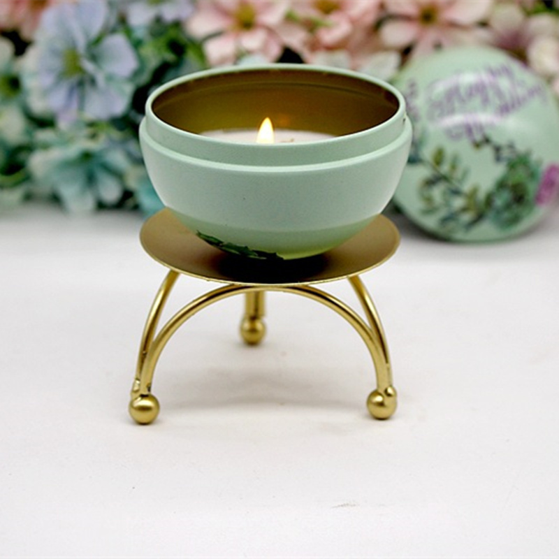 Candle Light Holder Round Table Golden Candlestick for Christmas Party Ornament Candle Holder Romantic Home Wedding Decor