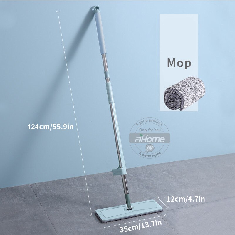 Fregona mágica para limpiar el piso, limpiador de microfibra, fregona plana apretada, fregona giratoria de 360, fregona húmeda para limpiar el suelo seco