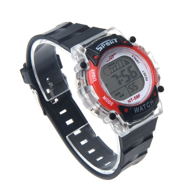 Mode Waterdichte Mannen Jongen Lcd Digitale Stopwatch Datum Rubber Sport Polshorloge Polshorloge Luxe Merken Sport #4A26