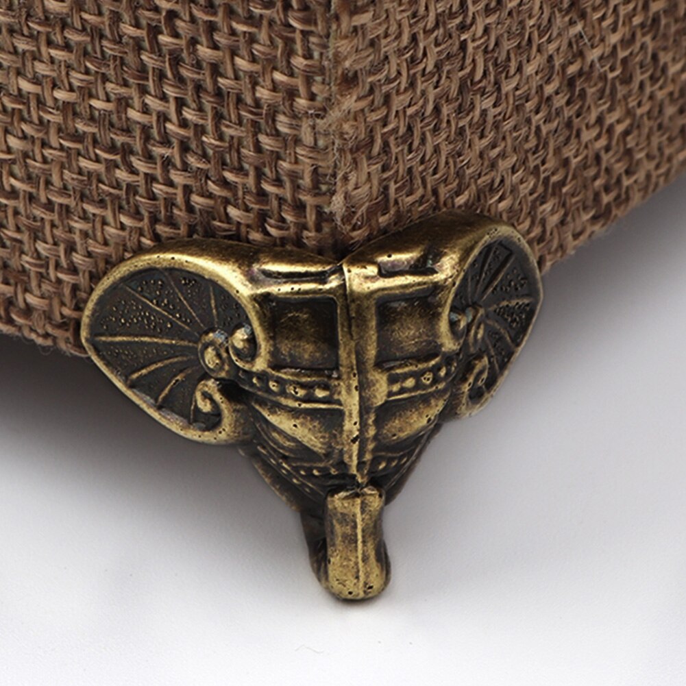 4 stk antikke hjørne beslag bronze sølv guld smykkeskrin trækasse dekorative fødder ben hjørne beskytter møbler hardware
