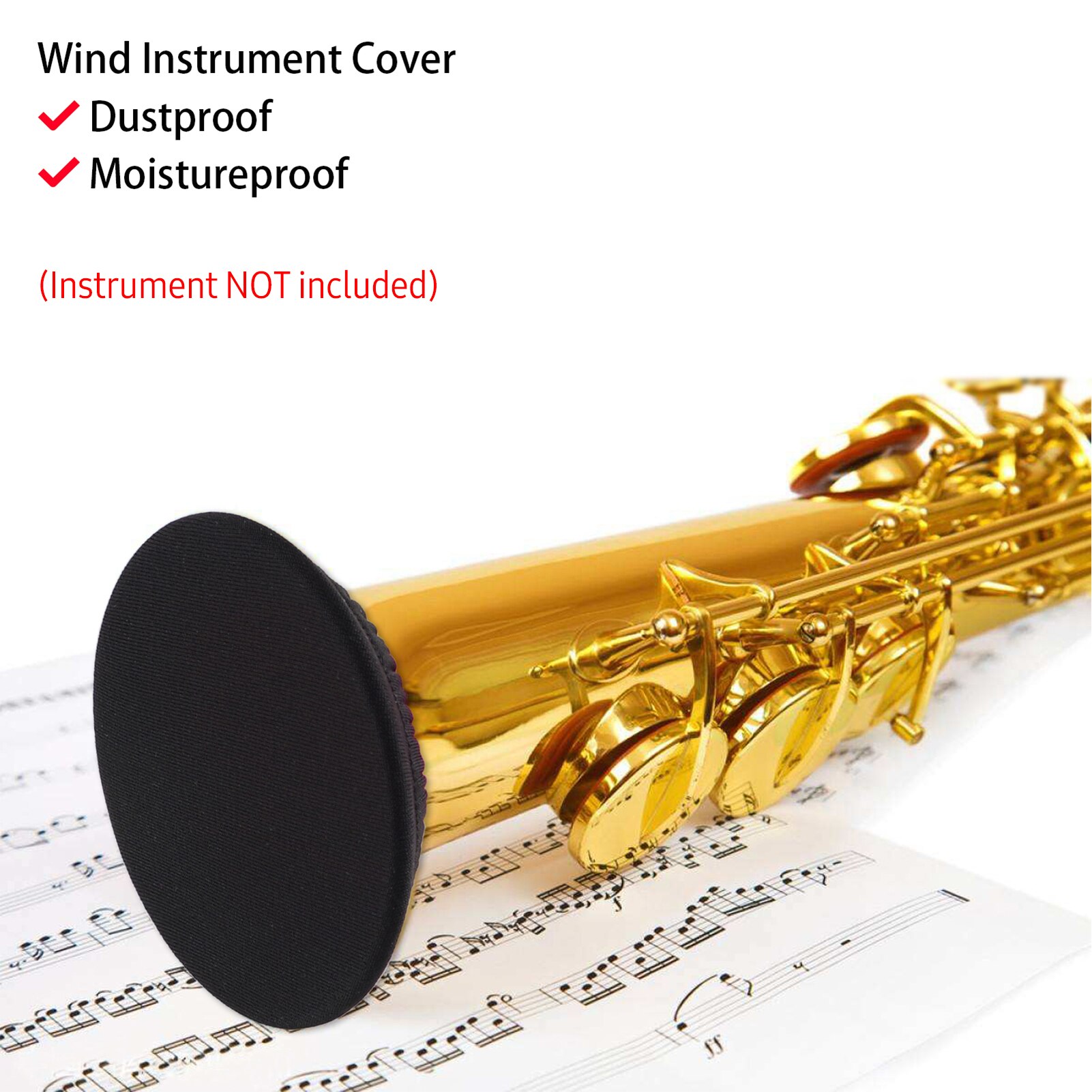 Wind Instrument Bell Cover Dustproof Moistureproof Cleaning Swab Wiping Cloth Kit for Trumpet Sax Clarinet Oboe Trombone