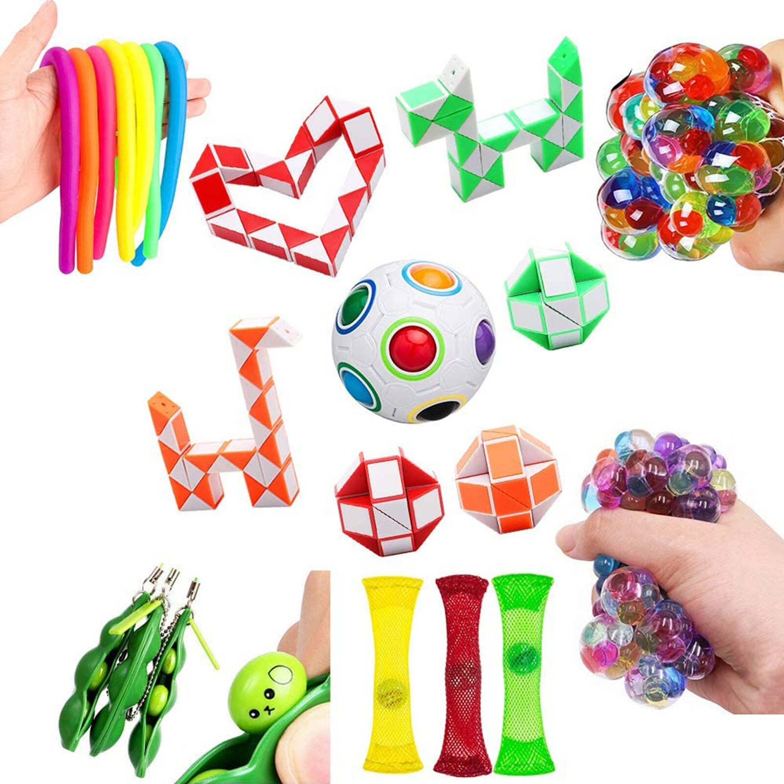 22 pacote de brinquedo sensorial fidget conjunto de alívio do estresse brinquedos para crianças adultos brinquedo sensorial fidget conjunto de brinquedo sensorial aliviar o estresse: 02