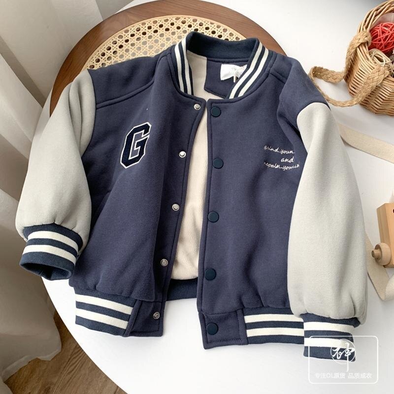 2022 Kinderen Winter Jas Honkbal Pak Bomber Tiny Katoen Kids Kleding Voor Tiener Gewatteerde Jassen En Jassen 13 Jaar oud Meisje: Navy Blue / 130