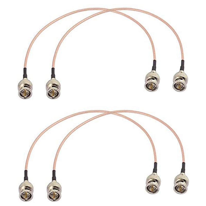 Câble BNC 3G HD SDI, 30Cm, 75 Ohm, 4 pièces, pour caméras, équipement vidéo BMCC, prend en charge le câble vidéo HD-SDI 3G-SDI 4K 8K: Default Title
