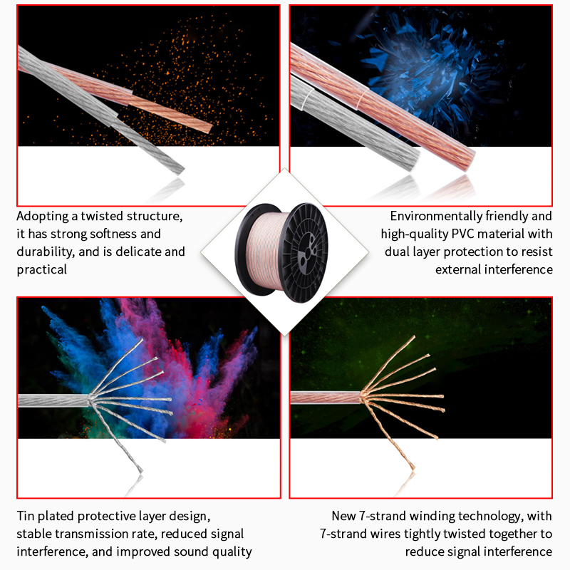 YYTCG RCA Speaker Cable Bare Wire Speaker Wire To RCA Plug, Replace RCA Plug Connector Adapter To Bare Wire