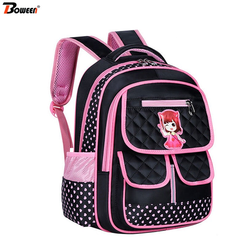 Kinder Schule Taschen für Mädchen Grundschule Rucksäcke Kind Prinzessin Orthopädische Schul Wasserdichte Große Kapazität Bookbag Mädchen