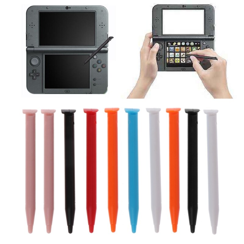 10 Uds Stylus de plástico pluma juego consola pantalla táctil para Nintendo 2DS XL / LL