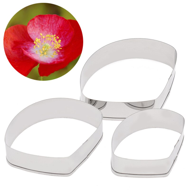 3 unids/set hibisco pétalo de La Flor de arcilla molde de acero inoxidable en forma de flor de cerámica de arcilla de corte de herramientas modelo DIY