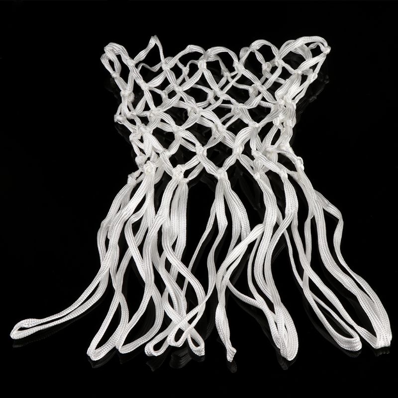 Deluxe non-pisk erstatningsbasketballnet holdbart robust nylon hoop målfælg mesh