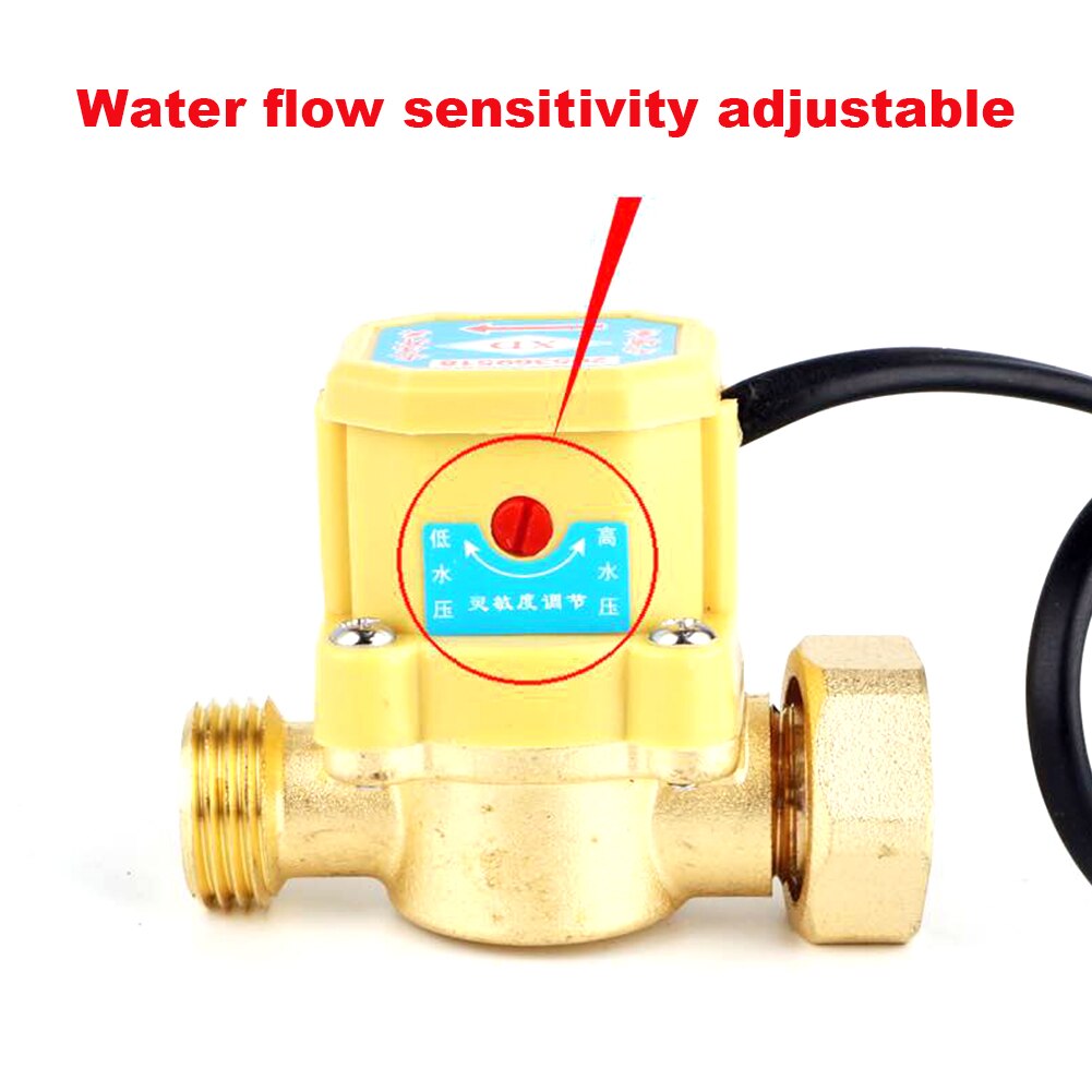 Home Automatic Control Connector Accessories Practical Sensor Copper Adjustable Water Pump Controller Thread Flow Switch