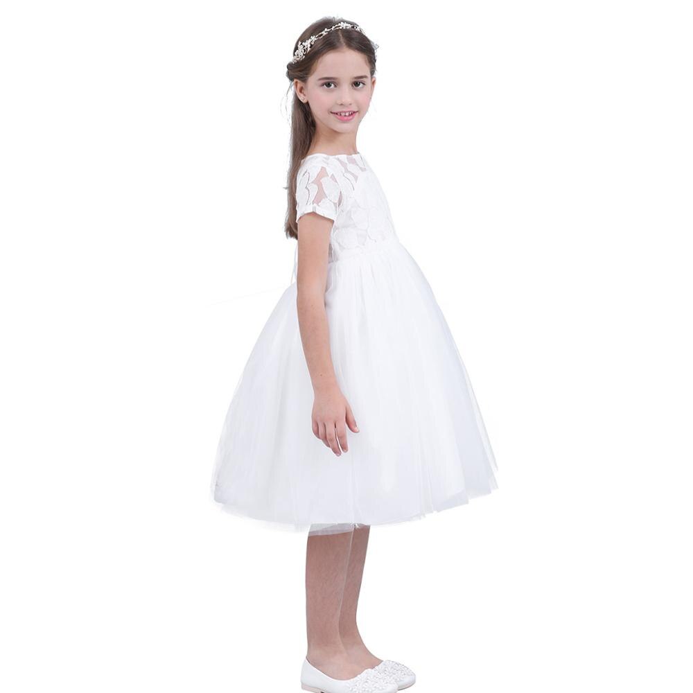 Iiniim Kinder Kleider für Mädchen Weiß Vestido de festa Prom Kleid Kleinkind Prinzessin kinder Hohl Herz Kleid für Abend party