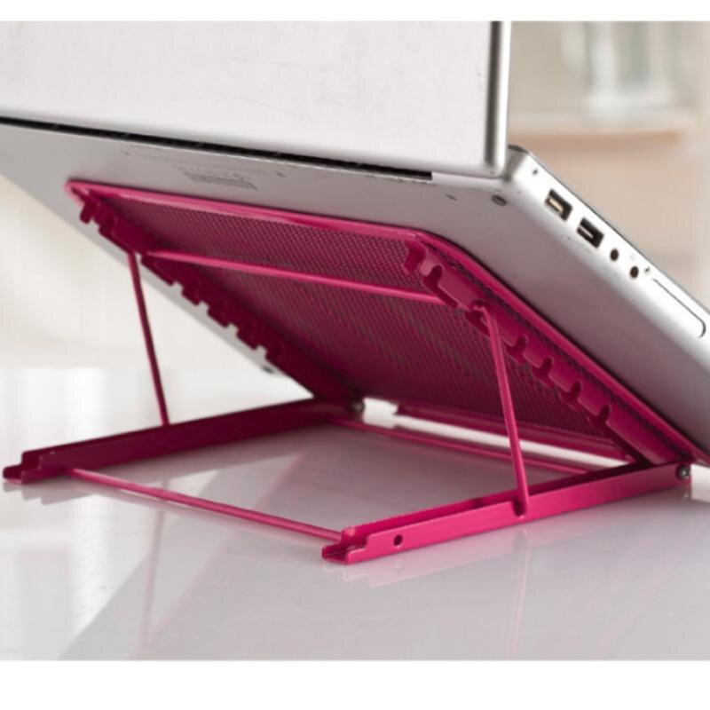 Mesh Geventileerde Verstelbare Laptop Stand Houder Koeler Folding Portable Voor Laptop Notebook Tablet Verstelbare Notebook Stand