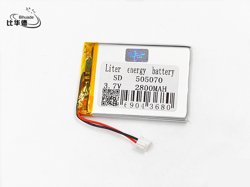 2.5 nici 3.7 V 2800 mAh 505070 bateria litowo polimerowa bateria li-po akumulator litowo jonowy akumulator baterie robić Mp3 MP4 MP5 zabawki telefonu komórkowego