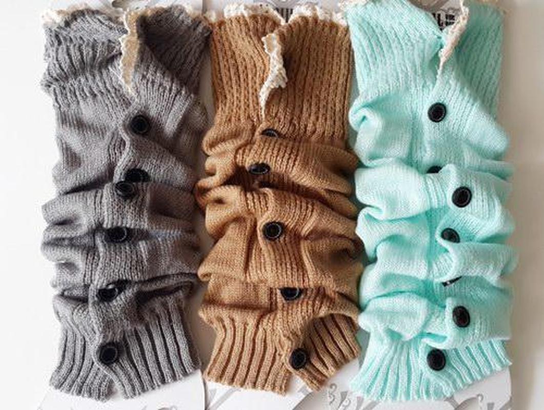 Dentelle bouton bas jambe plus Ballet danse échauffement tricoté butin guêtres bottes manchettes Stockin chaussettes bottes couvre jambe Protection orthèse