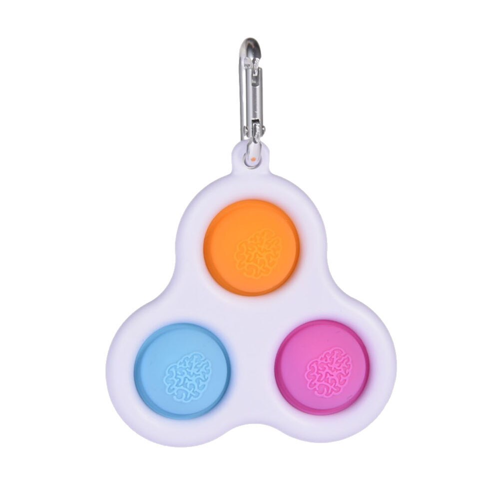 Woondecoratie Hand Fidget Eenvoudige Speelgoed Sleutelhanger Hanger Silicone Stress Verlichten Decompressie Kids Volwassenen Educatief Hanger