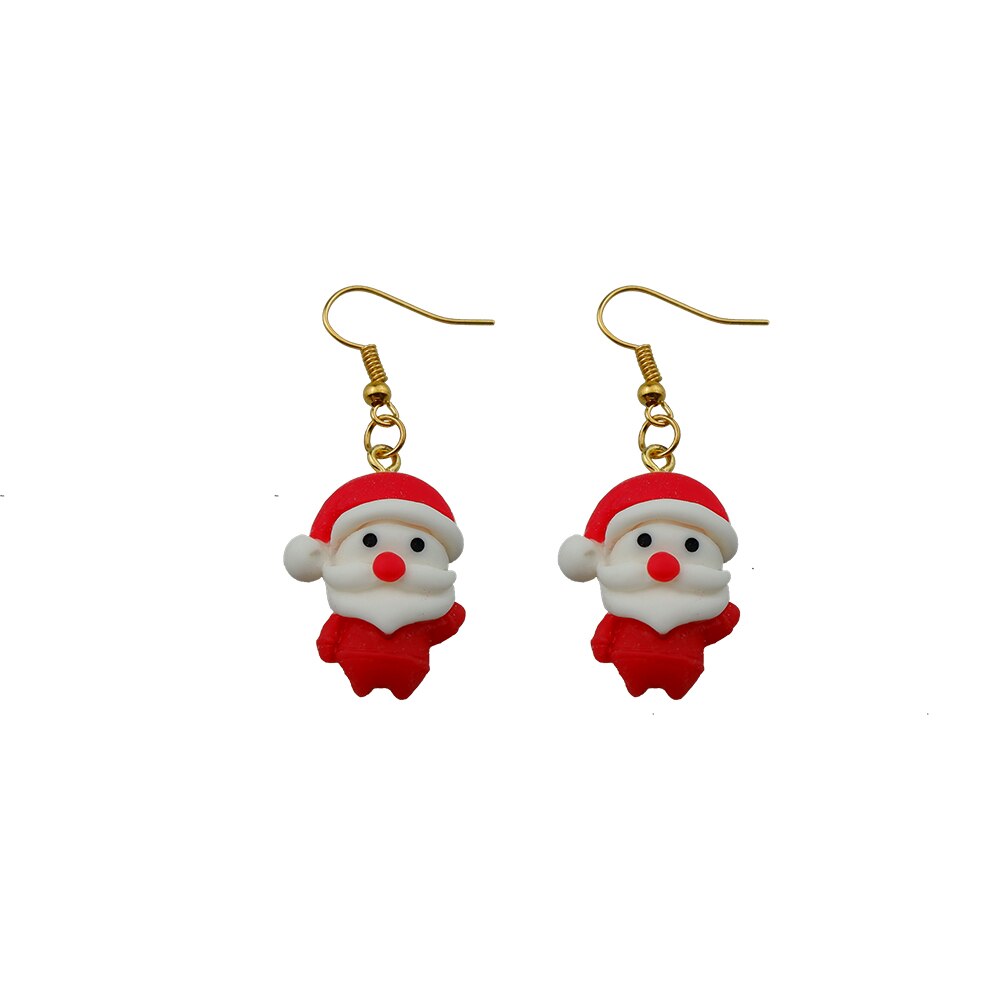 Weihnachten setzt Ohrringe Lebkuchen Mann Baum Schneemann Tropfen Hängen Ohrringe Für Frauen freundlicher Geburtstag Tropfen