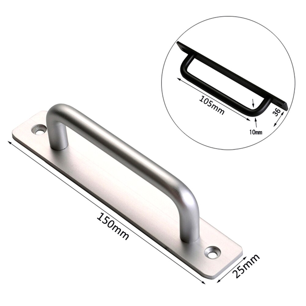 Cabinet Drawer Window For Sliding Barn Hardware Home Aluminium Alloy Closet Modern Simple Garage Shed Gate Door Pull Handle