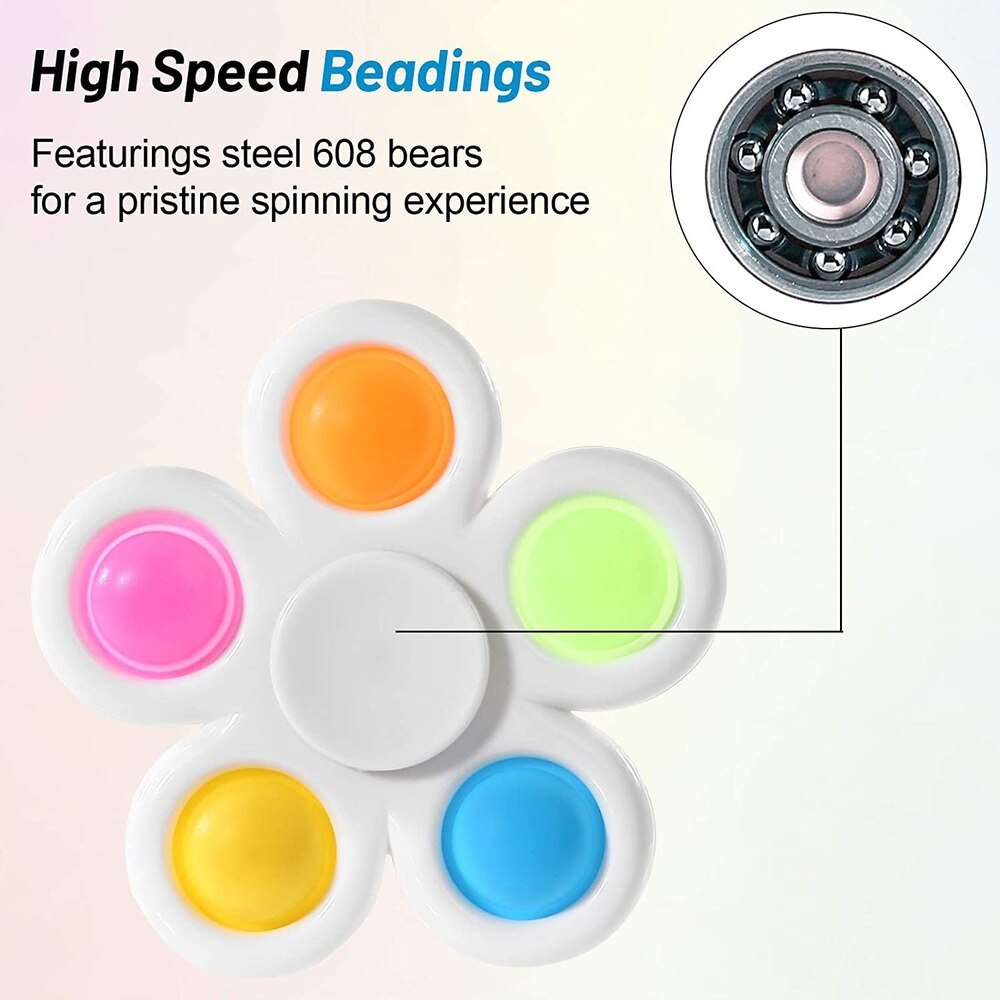 Neue Plus Fidget Spinner mit Einfache Dimple Fidget Spinner für Erwachsene Kinder-Einfache Dimple Zappeln Popper für Stress Relief