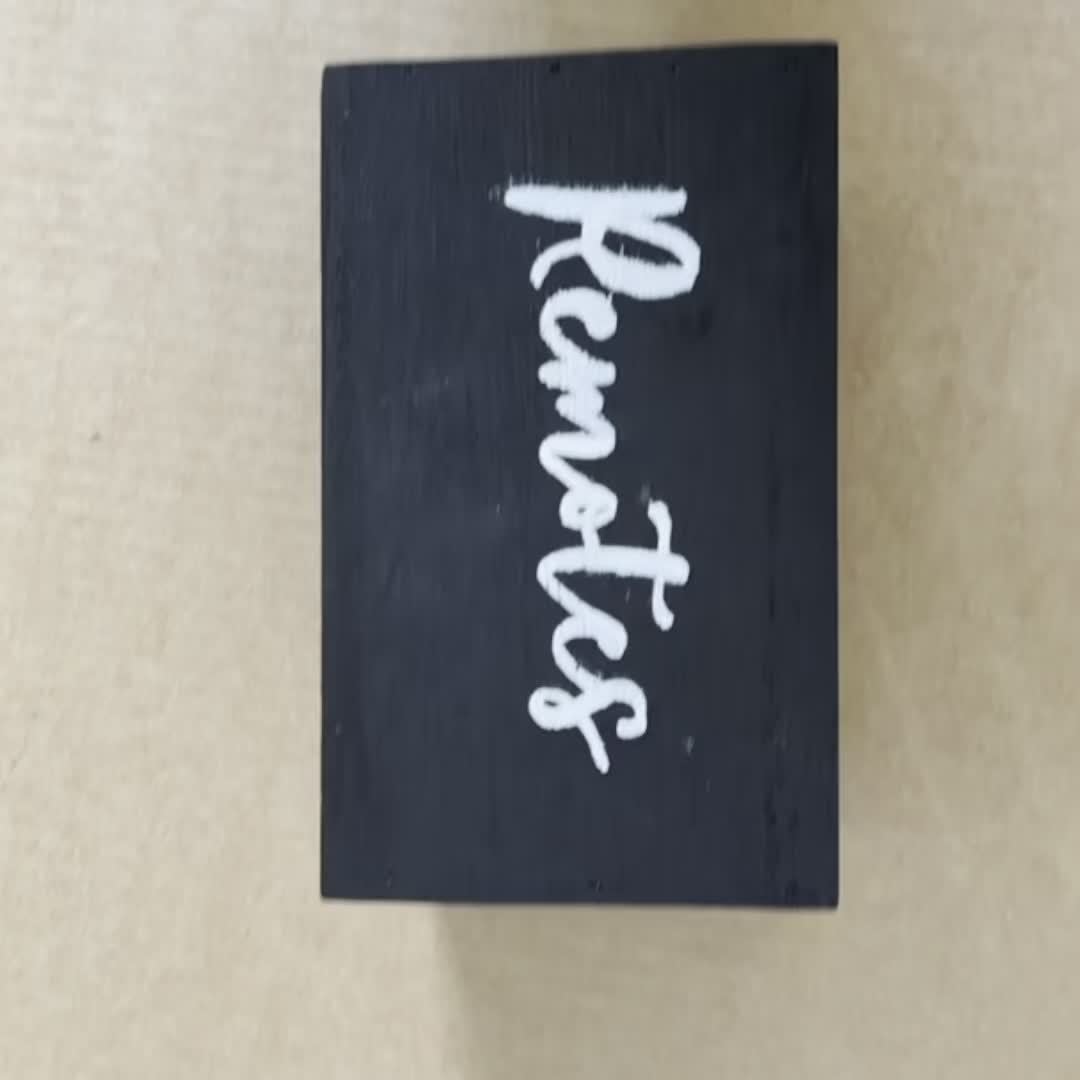 Caja de madera para almacenamiento de Control remoto, caja de almacenamiento de partición de madera, cesta de clasificación de escritorio para sala de estar, caja decorativa de almacenamiento