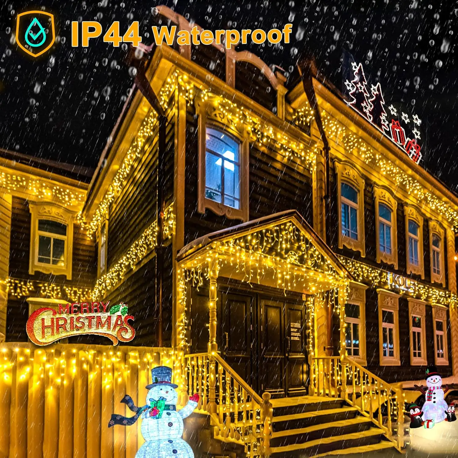 LED-Eiszapfen-Lichterkette für den Außenbereich, wasserdicht, weihnachtlich, dekorativ, 8 Modi, Urlaubsbeleuchtung für Garten, Traufe, Feen-LED-Eiszapfen-Lichter