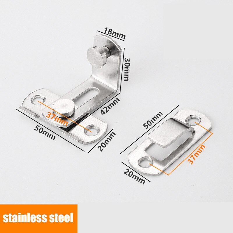 Stainless steel bronze right angle bend lock easy to assemble bolt stainless steel door buckle cabinet stainless steel lock: Option 6