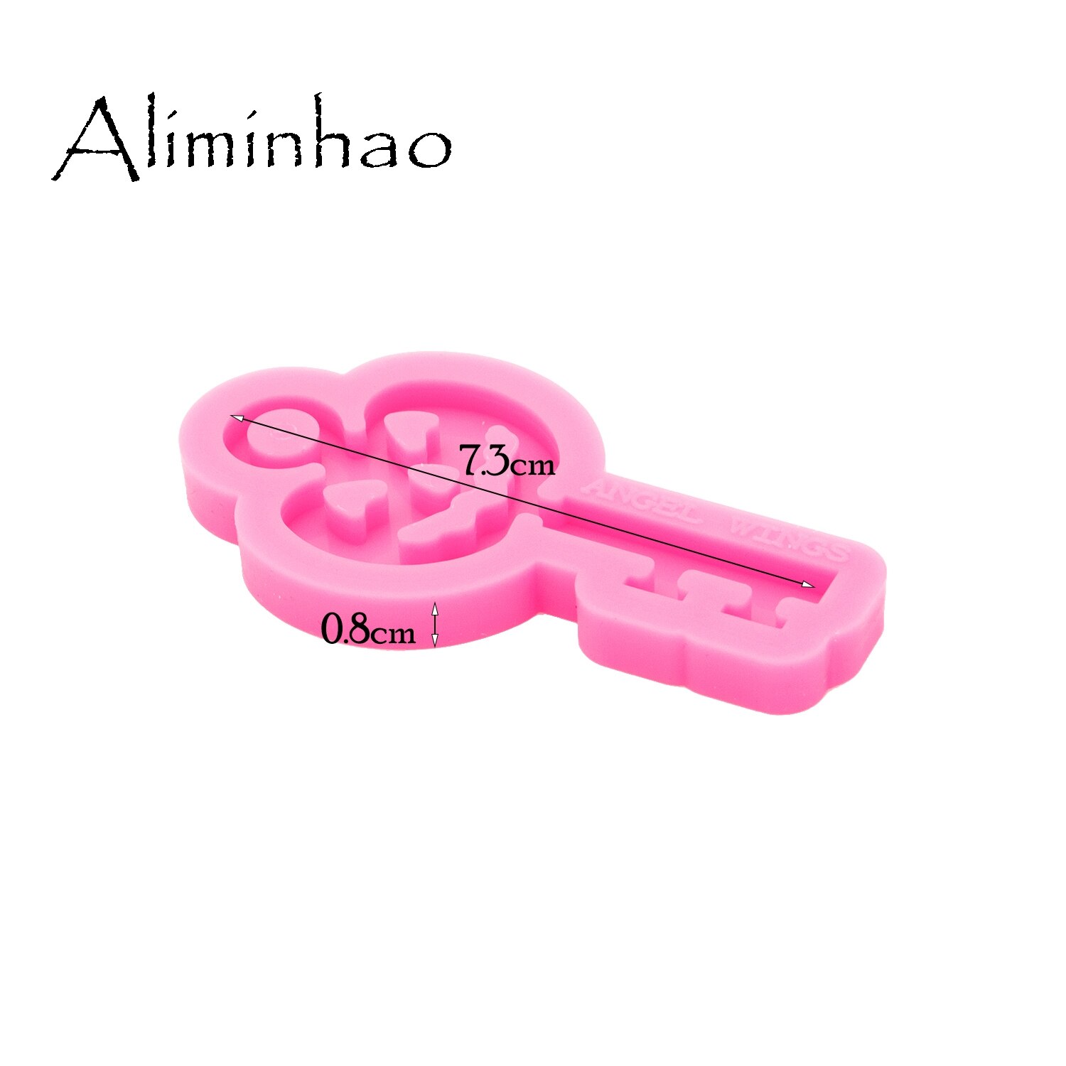 DY0569 Shiny Pumpkin Key Shape Keychain Mould Silicone Epoxy Resin Mold Necklace Jewellery Making