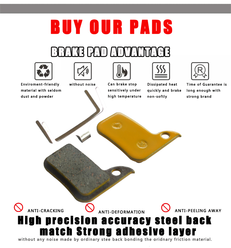 4 Pair（8pcs）Ceramics Mountain E-BIKE Bicycle Disc Brake Pads For SRAM AVID Rival 22 S700 B1 Red 22 Force 22 CX Accessories