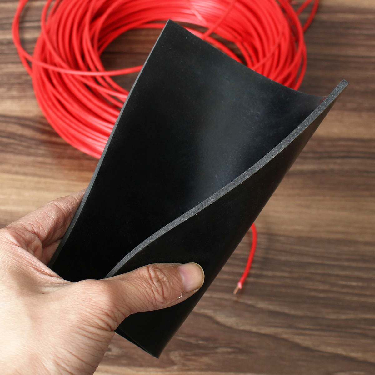 152 x 152 x 3mm svart silikongummiduk svart silikonskiva gummi matt platta silikonduk för kemisk värmebeständighet