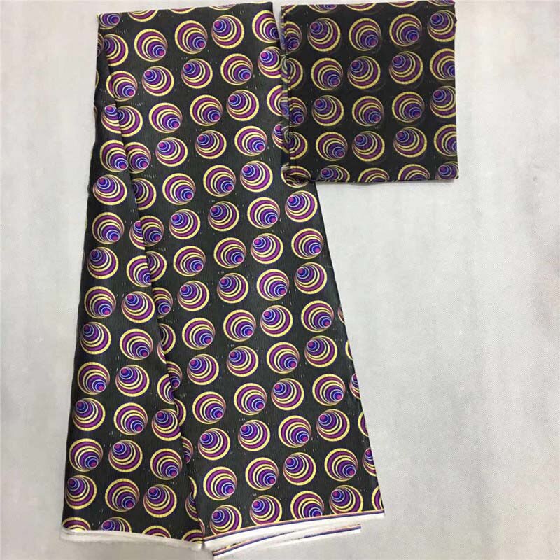 Digital Printed Satin Fabric African Ankara Wax Prints Pattern Nigerian Satin Fabric For Sewing Party Dress: Color 1