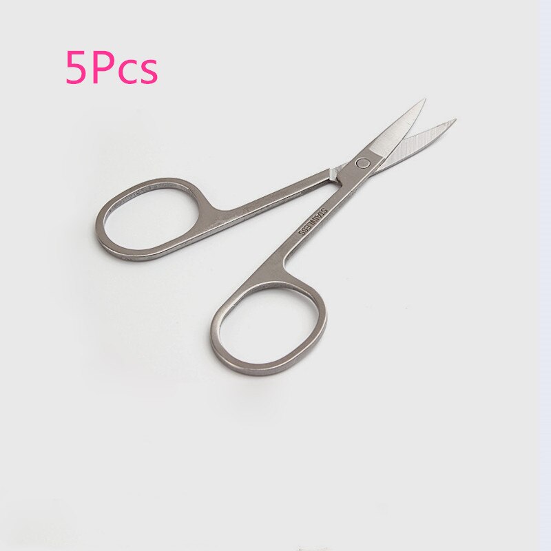 5pc edelstahl-manikürscheren, augenbrauenschere, augenbrauentrimmer, wimpernschere, nasenhaarschere, nagel-machen-hoch-schere