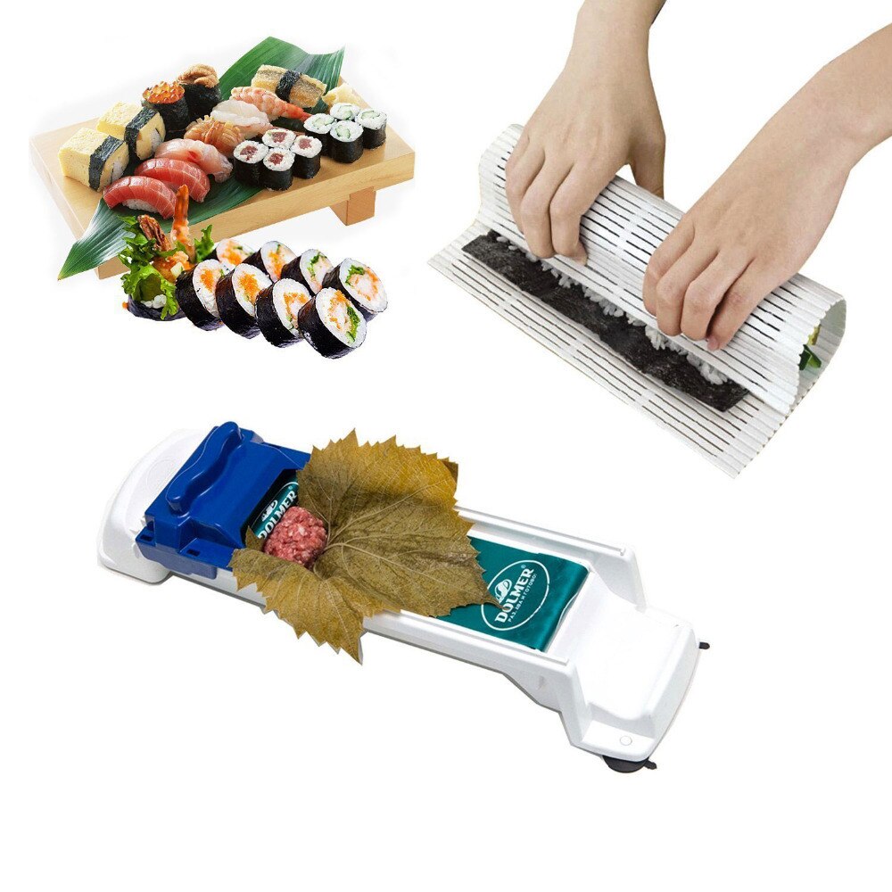 Sushi Vegetable Roller Cabbage Leave Grape Leaf Machine Sushi Mold Vegetable Meat Rolling Tool for Dolma Sushi Kitchen