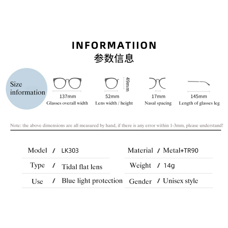 Prescription Eyeglasses Frame Women Eyeglasses Full Rim Flexible TR-90 Glasses Frame Optical Eyewear Female Spec