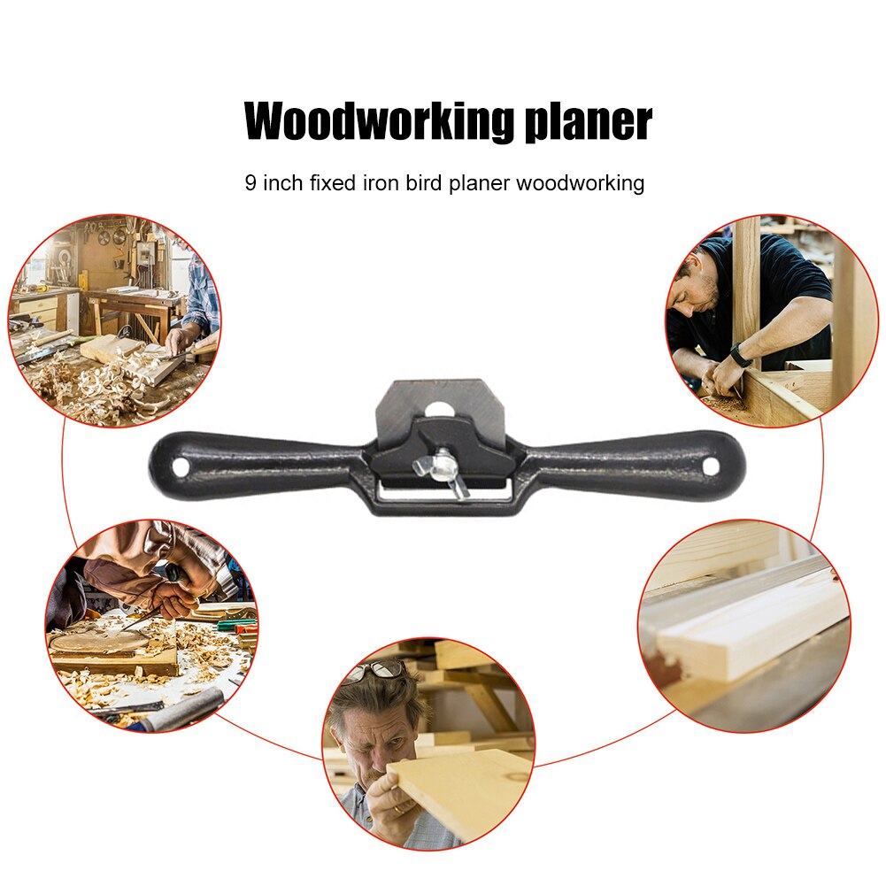 Portable 9 inch Hand Planer Spokeshave Wood Cutting Bottom Edge Trimming for Carpenter Manual Woodworking Tools