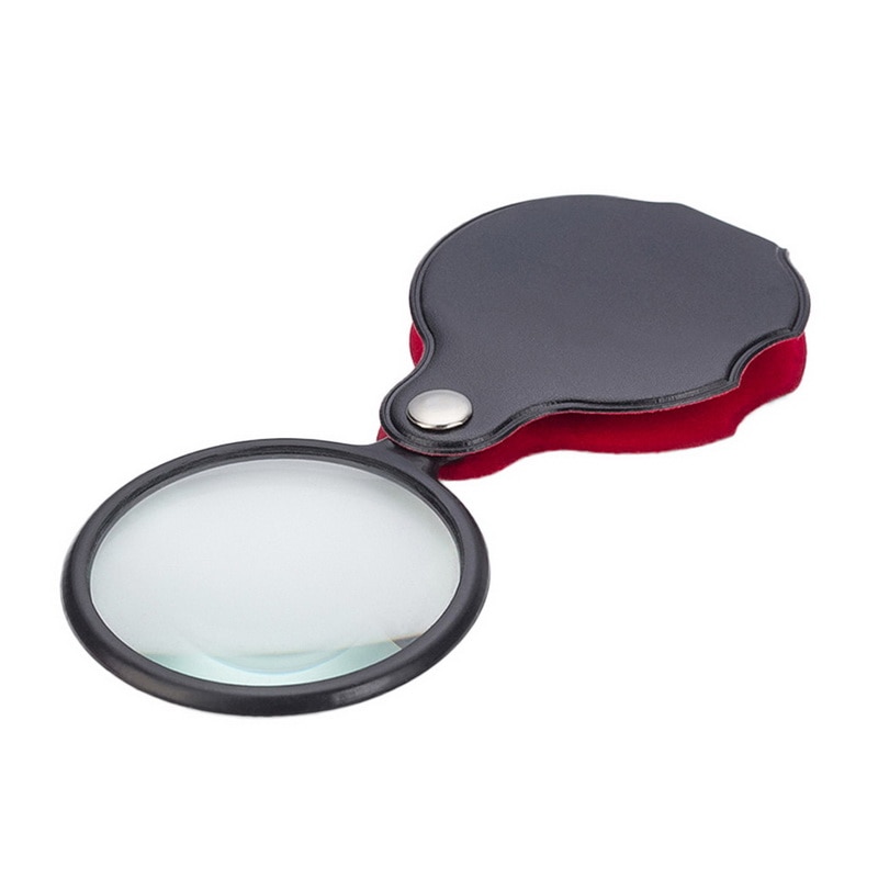 Mini Tasche 8X 50mm 5X 50mm Klapp Schmuck Lupe Vergrößerungs Augen Glas Lupe Linse