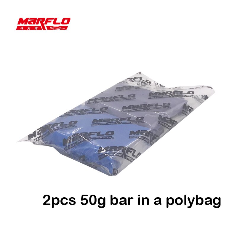 Marflo magic clay bar til bilvask 2 stk fin medium heavy grade clay bar til bilvask: Blå og lilla