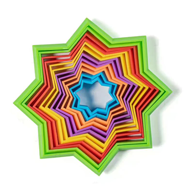 Rainbow 3D Magic Star Puzzle Toy Figet Toys divertimento decompressione soddisfacente Anti Stress Juguete Autismo Brinquedos Antistress: green